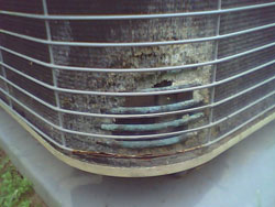 Freon leak in coiling coils for home air conditioner